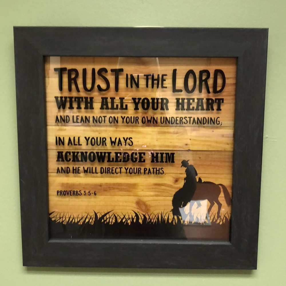 Framed horse picture